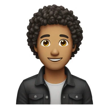 Man with curly hair and dimples sticker