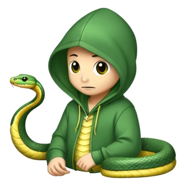 Snake wearing a hoodie  sticker