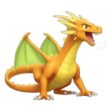 Pokémon dragon feu sticker