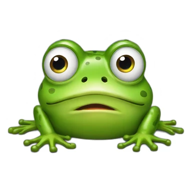 shocked frog sticker