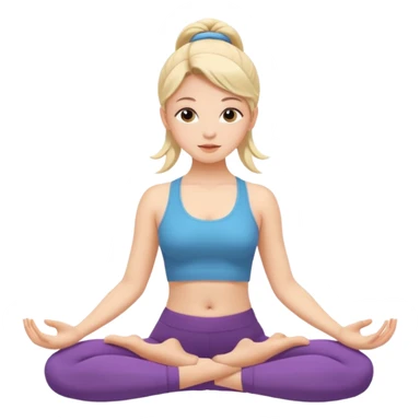 Generate a girl in a yoga pose sticker