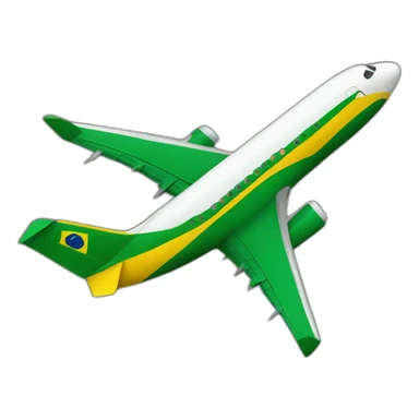 Brazil flag plane sticker