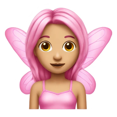 Pink girl fairy sticker