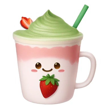 strawberry matcha latte  sticker