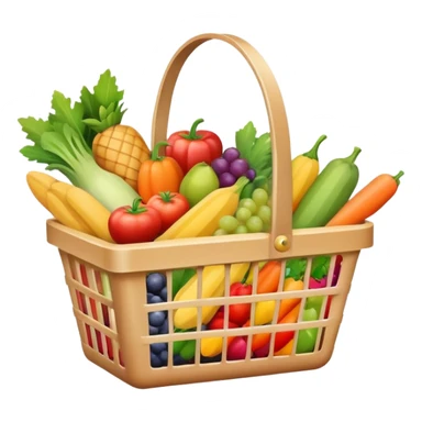 shopping basket full of groceries sticker