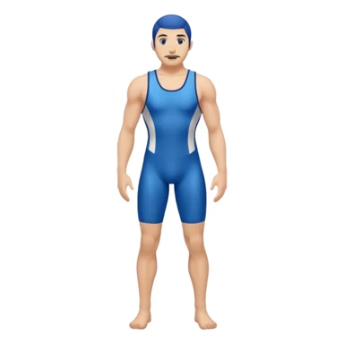 blue wrestling singlet sticker