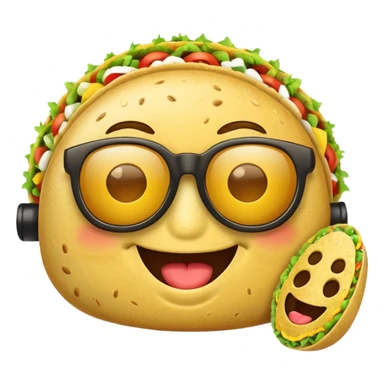 Taco smiley with sunglasses  sticker