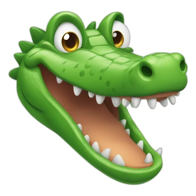 smiling crocodile sticker