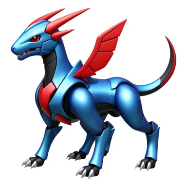 Houndoom-Dialga-Genesect-Pokémon-Fakémon-hybrid-creature sticker