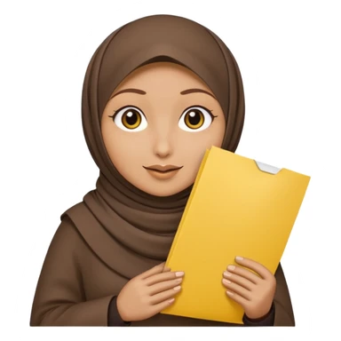 🦃 wearing hijab holding yellow paper sticker