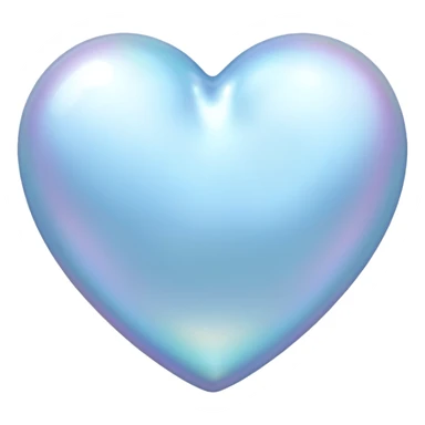 baby blue pearl heart sticker