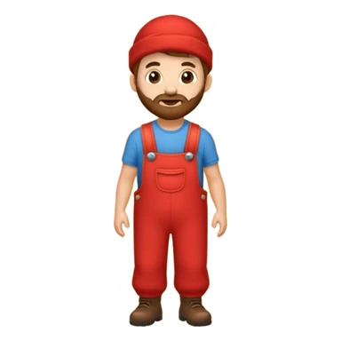 Maulwurf mit roter Latzhose, winkend sticker