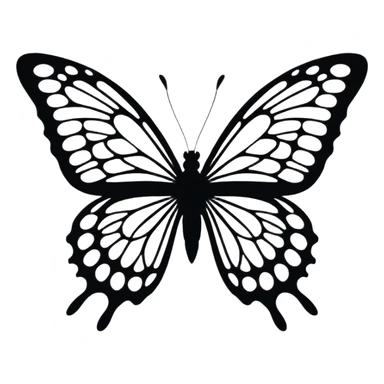 butterfly silhouette sticker