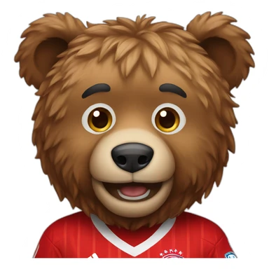 Bear wearing Bayern Munich jersey sticker