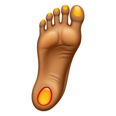 foot sole showing pressure points, emoji style sticker