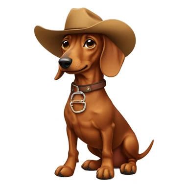 Dachshund wearing cowboy boots sticker