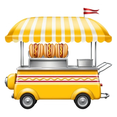 yellow food cart. sticker