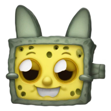 SpongeBob SquarePants with cat ears sticker