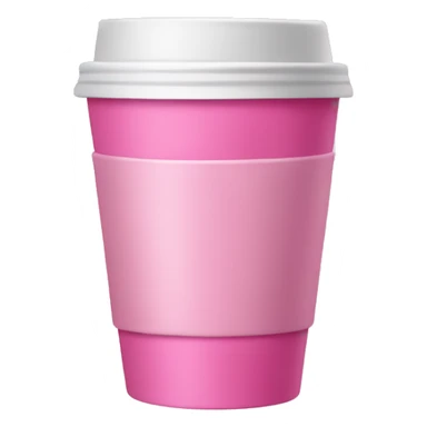 pink coffee cup sticker