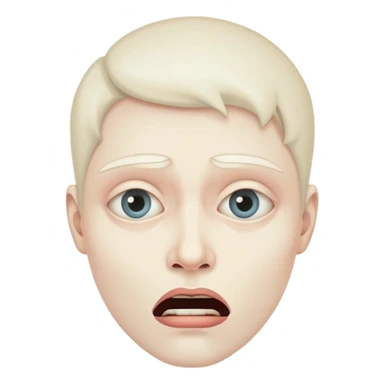 dramatic dying face with exaggerated theatrical expression sticker