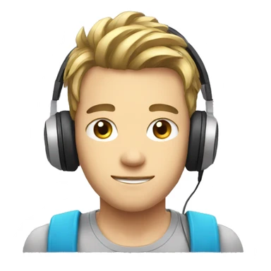 a streamer boy with gamer headphones sticker