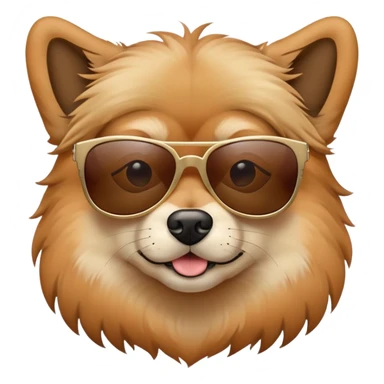 Dog wearing some shade sticker