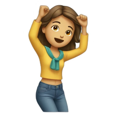 fille qui fait dab sticker