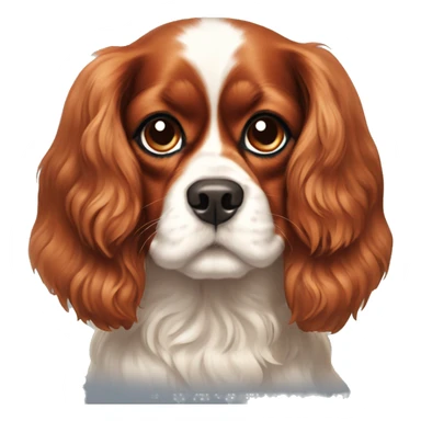 Ruby cavalier King Charles spaniel sticker