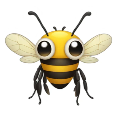 bee with big eyes sticker