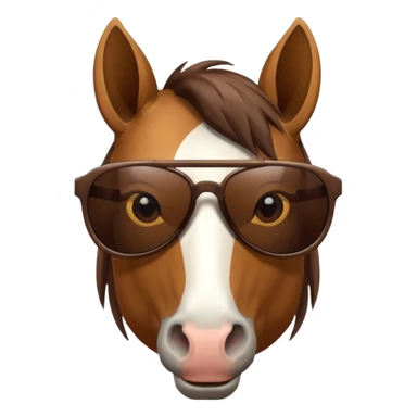 Horse face with sunglasses sticker