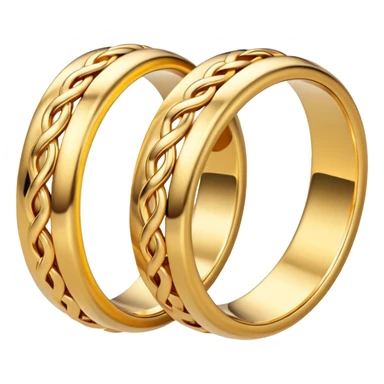 Wedding rings with brilliant  sticker