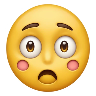 confused yellow faced emoji sticker