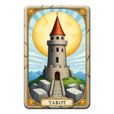 The tower tarot card sticker