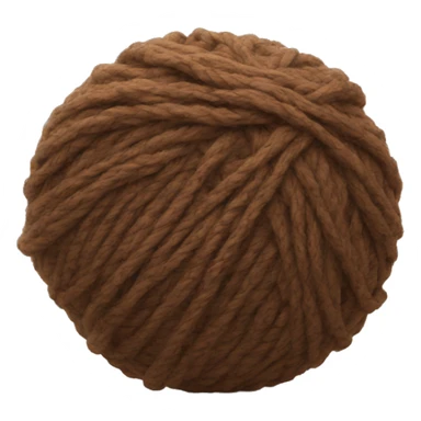 ball of brown yarn sticker