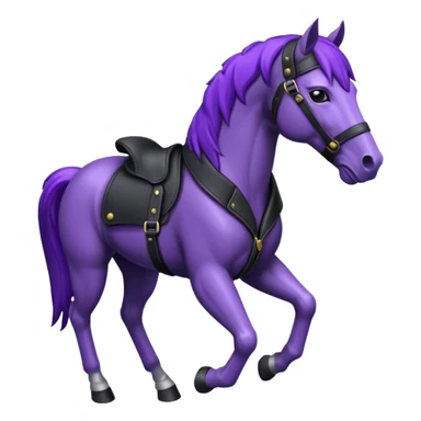 Purple horse wearing leather jacket
 sticker