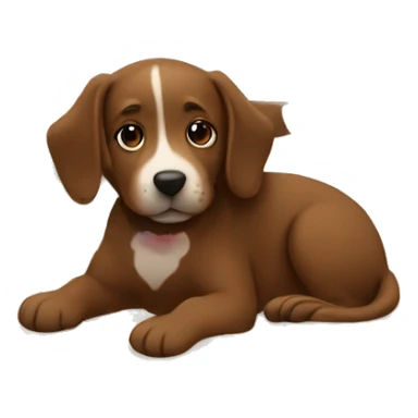 Cozy bed with laptop and hot chocolate and puppy sticker