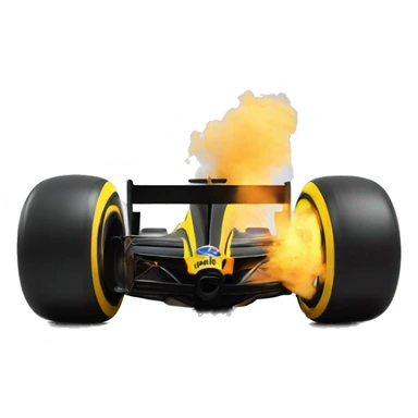 burnout F1 Wheel in smoke sticker