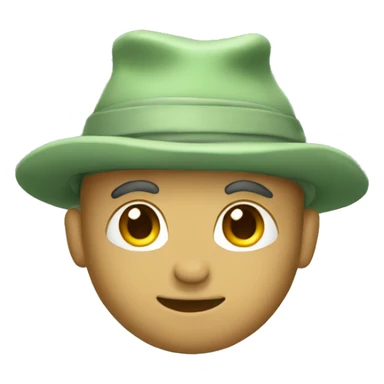 sage green cute emoji  sticker