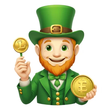 Липрикон с надписью Lepreon для мем коина  sticker