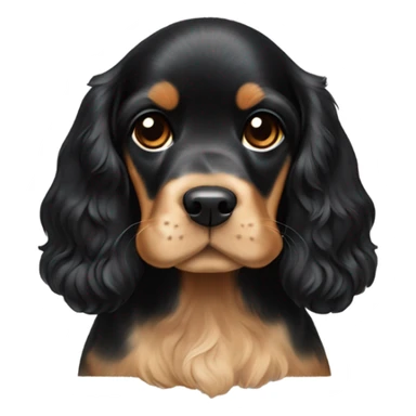 Black and Tan cocker spaniel puppy sticker