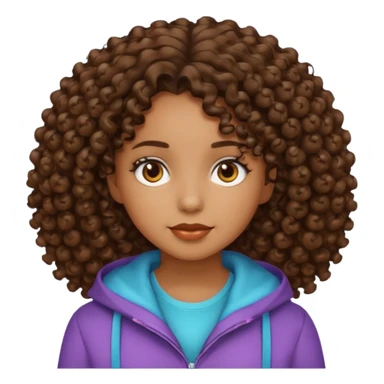 Zumbi de cabelo médio cacheado menina nova sticker