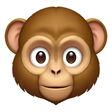 monkey listening sticker