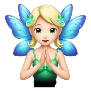 fairy character whisper pose with glow sticker