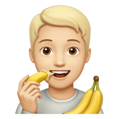 Frau isst Banane am Stück sticker