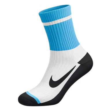 white sock, with black nike logo socks sticker