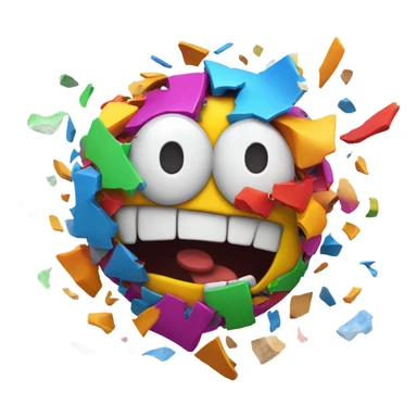 Emoji busting sticker