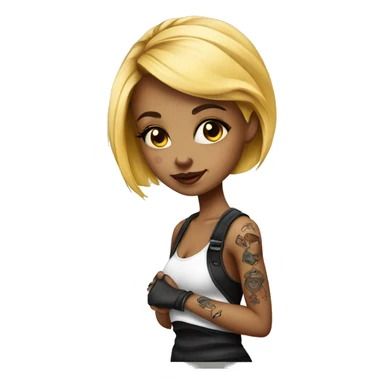 Girl tattoo artist sticker