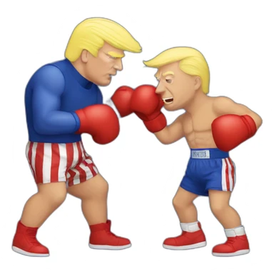 donald trump boxing with joe biden sticker