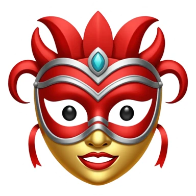 kırmızı karnaval maskesi sticker