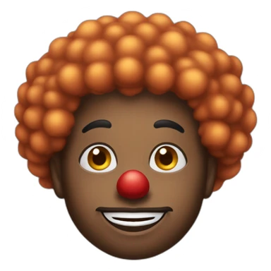 afro american clown sticker